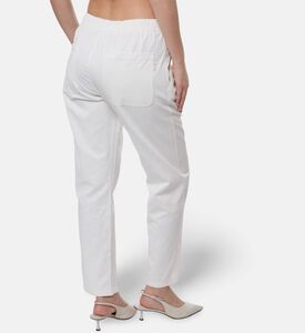 Samsoe Relaxed Fit Side Pockets Pants, White, M, Model View
