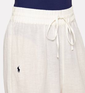 Polo by Ralph Lauren Wide-leg Cover-up Pants, White, L, Model View