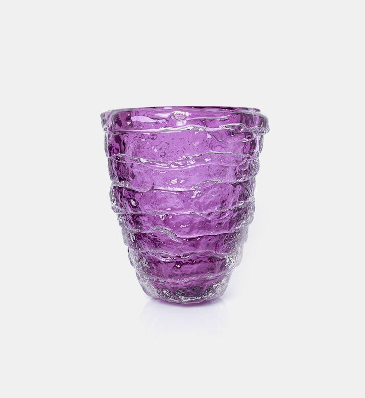Gileno Crystal Frosted Round Vase, Packshot View
