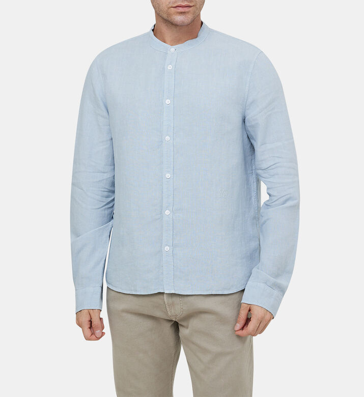 Stan Linen Band Collar Shirt Stan Linen Band Collar Shirt