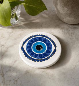 Noorena Evil Eye Ceramic Coaster, Model View