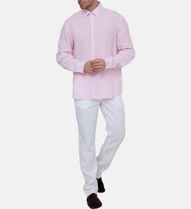 قميص كتان بصف أزرار