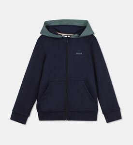 Boss Monogrammed Hooded Cardigan, Packshot View