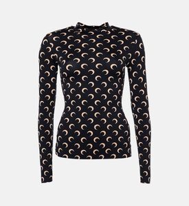 Marine Serre Top Jersey, Black, L, Packshot View