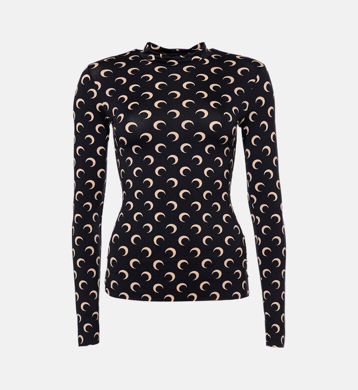 Marine Serre Top Jersey, Black, L, Packshot View