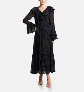 Carter and White Karina Burnout Polka Dot Maxi Dress, Model View