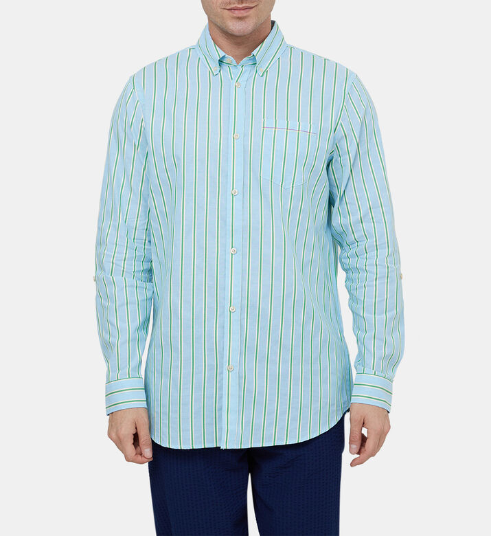 Dobby Striped Button-down Shirt
