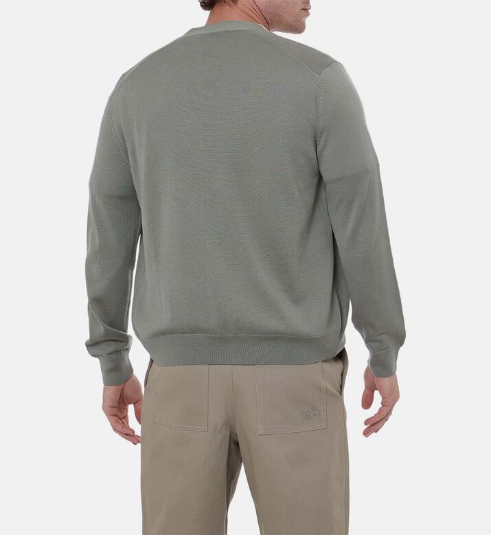 كارديغان طويل الأكمام بياقة في