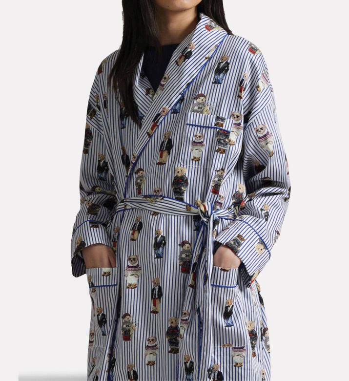 Polo by Ralph Lauren All-over Bear-print Robe, Model View