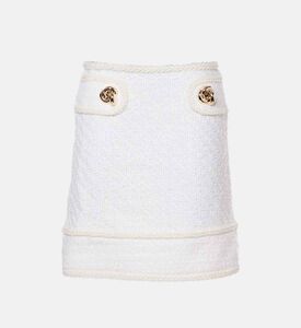 Edward Achour Paris Gold Embellished Mini Skirt, Packshot View