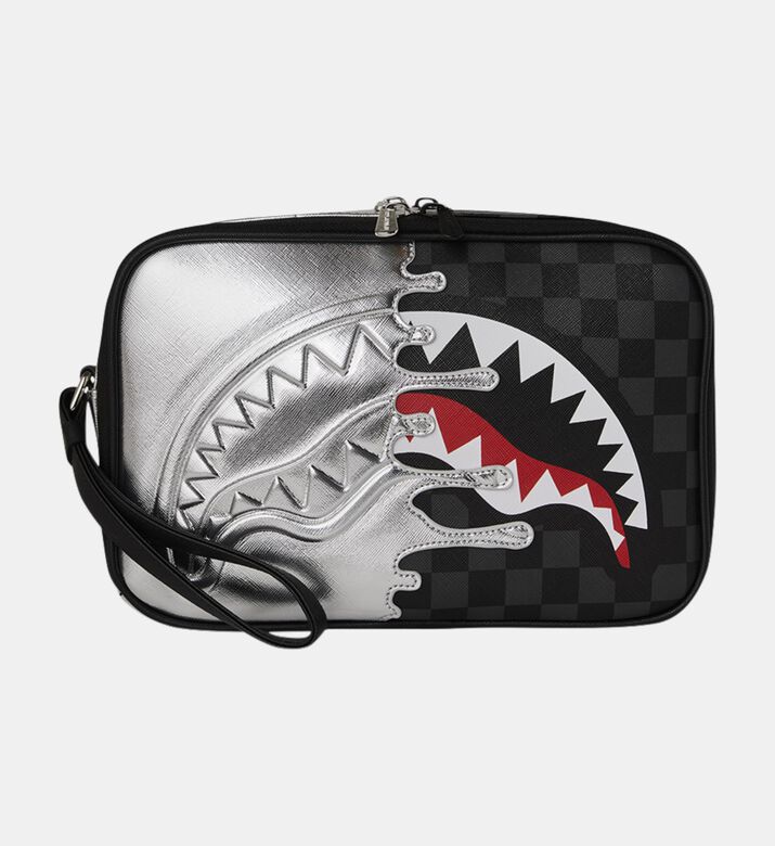 Sprayground Silver Side Drip Utility Pouch, Packshot View