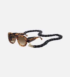 Tortoise Shell Chain Sunglasses 53