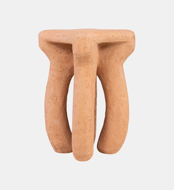 Versmissen Look Glass Fiber Curved Leg Stool, Packshot View