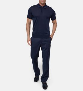 Pal Zileri Traditional Collar Polo, Navy, 52, Model View