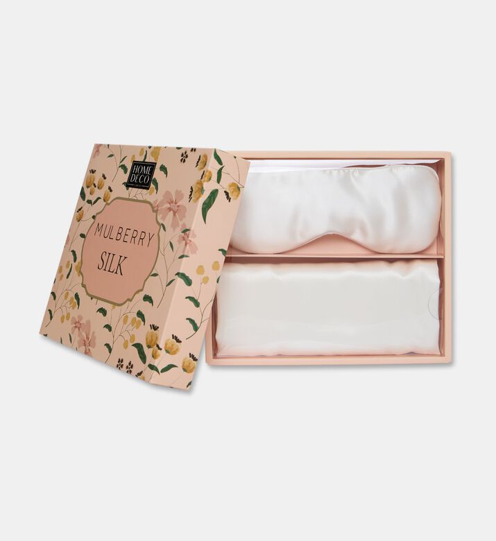 Home Deco and More Mulberry Silk Sleeping Set, Off-white, Packshot View