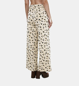 بنطال لي فلور دنيم قطن معاد تدويره بـ 5 جيوب