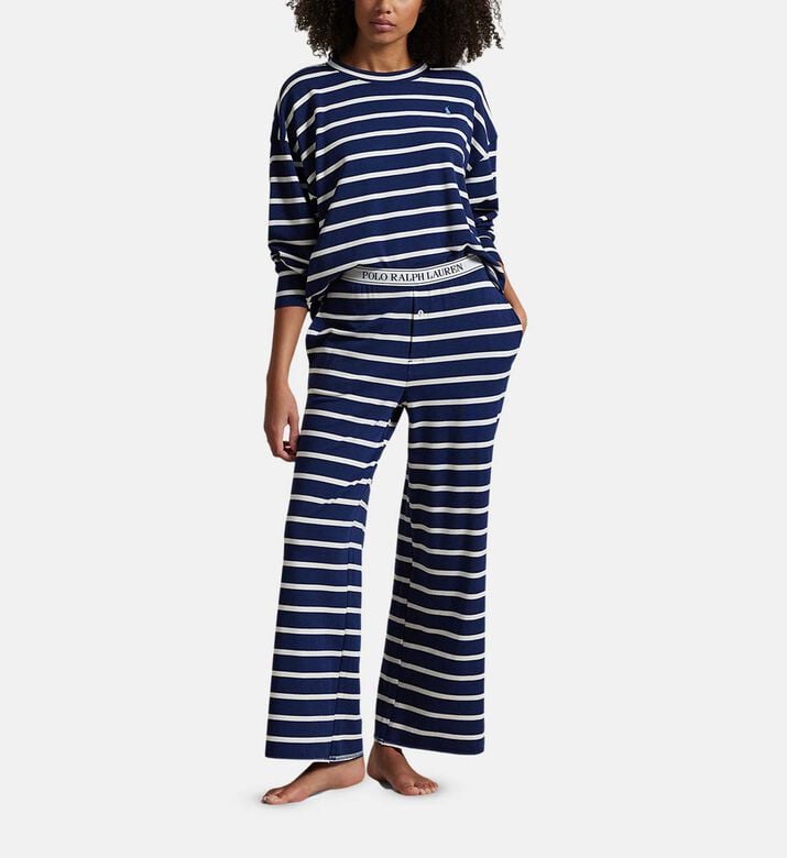 Polo by Ralph Lauren Striped Long-sleeve Pajama Set, Model View