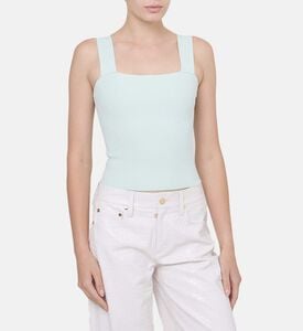 بلوزة توري بدون أكمام مضلعة