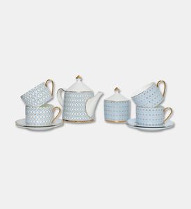 Imperial Bone China 10-piece Tea Set, Blue, Packshot View