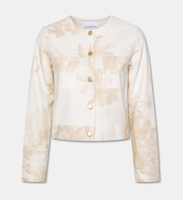 Carter and White Cropped Utility Button Jacket, Packshot View