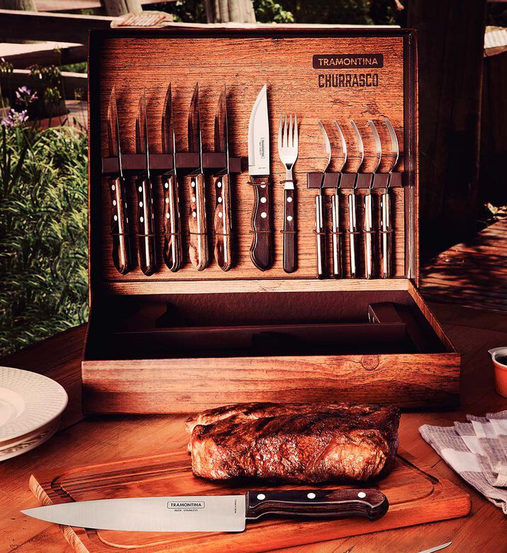 Tramontina Stainless Steel Bbq 15-piece Set - 43.3 X 36.3 X 7.2 Cm, Packshot View