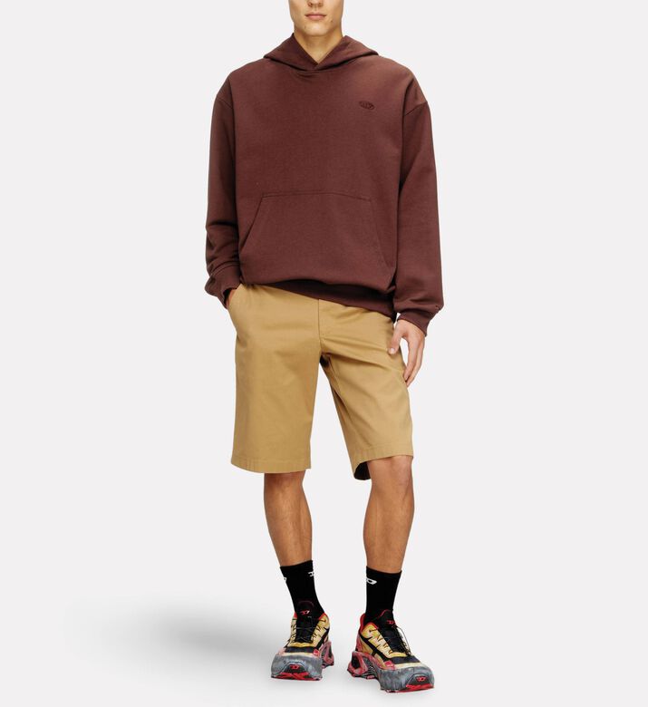 Diesel Mid-length Straight-leg Chino Shorts, Model View