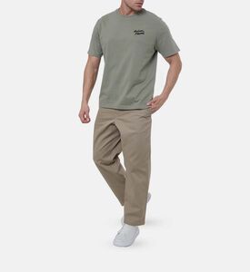 تيشيرت قطن بياقة دائرية وأكمام قصيرة