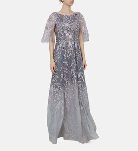 Glitter Embellished Tulle Gown