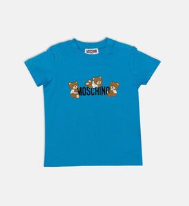 طقم شورت قصير قطن بطبعة شعار دب تيدي