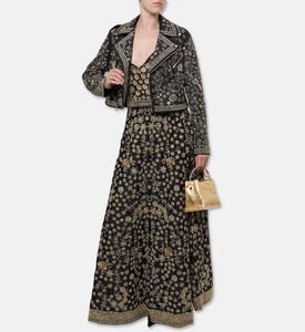 Alice and Olivia Cody Floral-embroidery Jacket, Model View