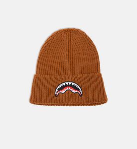 Sharkmouth-embroidery Ribbed Beanie