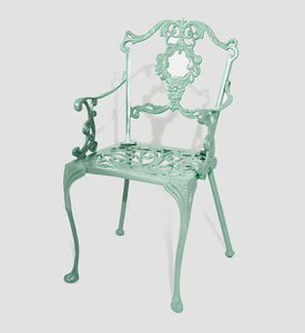 Home Deco and More Antoinette Dining Table With 4 Chairs Green 100 Cm, Packshot View