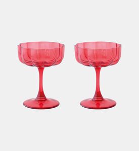 طقم أكواب زجاجية ملونة قطعتين