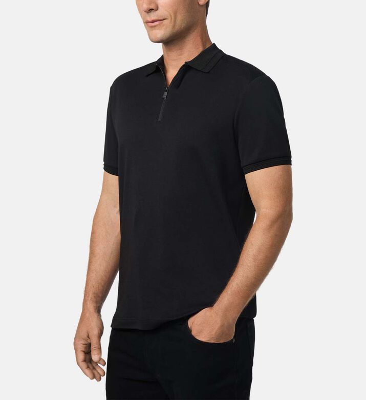 Zip-neck Short-sleeve Polo Shirt Zip-neck Short-sleeve Polo Shirt