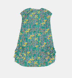 Cotton Carioca-print Poplin Dress