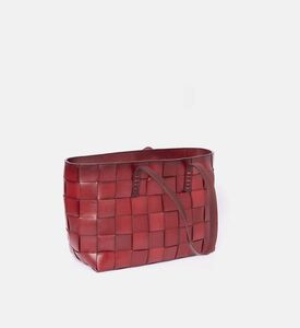 Dragon Diffusion Japan Handwoven Leather Tote Bag, Burgundy, Packshot View