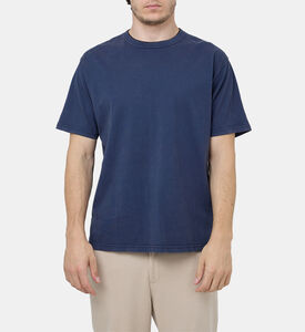 تيشيرت قطن بياقة مستديرة سادة