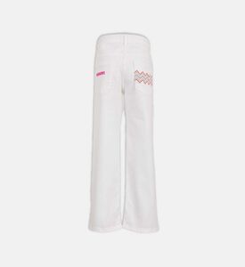 بنطال بشعار مطرز كلاسيكي