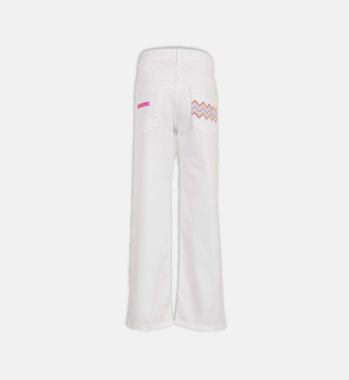 بنطال بشعار مطرز كلاسيكي