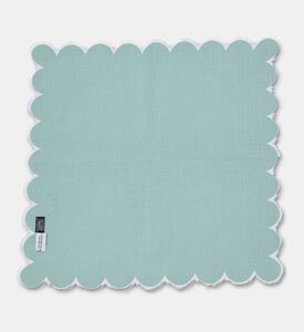 Home Deco and More Adelina Scalloped Design Napkin, Blue, Packshot View
