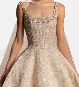 Michael Cinco Strap Gown Maxi Dress, Model View