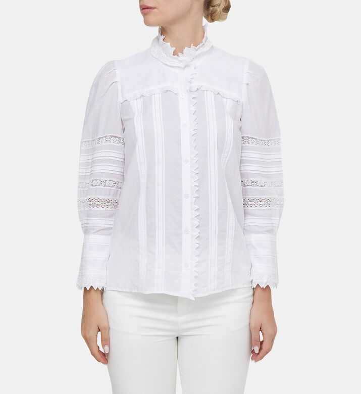 Trevy Cotton Puffy Sleeves Blouse