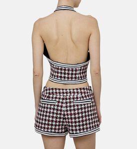 بلوزة أوغستينا قصيرة بنقشة هاوندزتوث