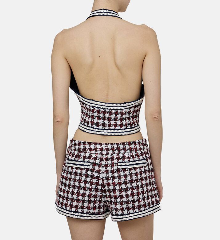 بلوزة أوغستينا قصيرة بنقشة هاوندزتوث