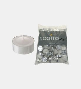Home Deco and More Classic 50-piece Tealight Candles Pack, Packshot View