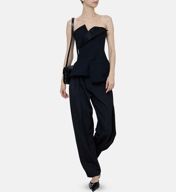 Corseted Tuxedo Top