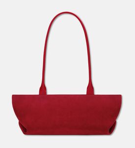 Demellier The New York Elongated Suede Shoulder Bag, Red, Packshot View