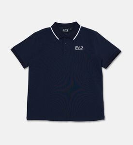 EA7 Classic-fit Short-sleeve Polo Shirt, Blue, 12y, Packshot View