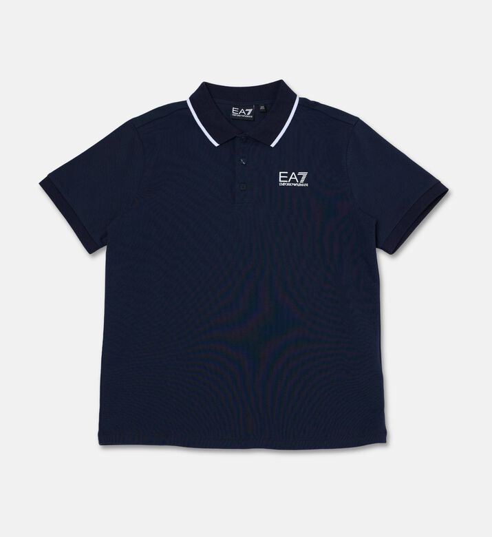 EA7 Classic-fit Short-sleeve Polo Shirt, Blue, 12y, Packshot View