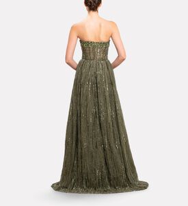 Michael Cinco Long Dress, Model View